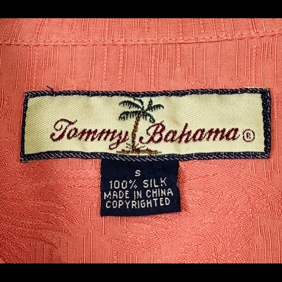 Tommy Bahama Men’s Small Hawaiian Shirt Pink - Picture 4 of 10